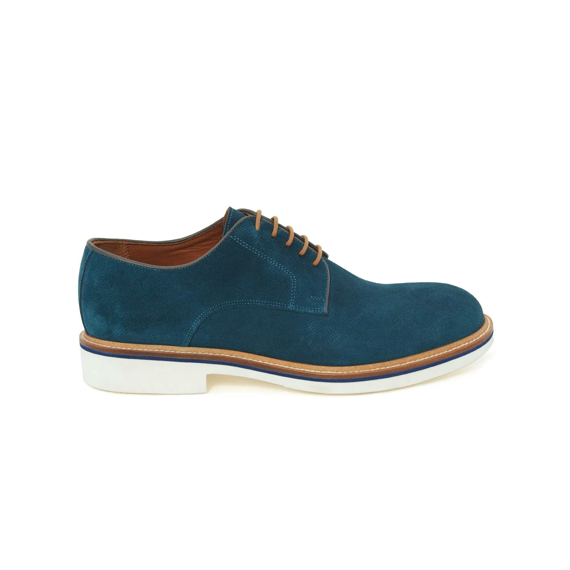 Men's Suede Calf Leather Handmade Derby M9011