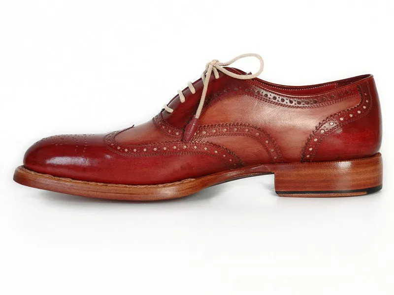 Paul Parkman Men's Bordeaux & Camel Wingtip Oxfords
