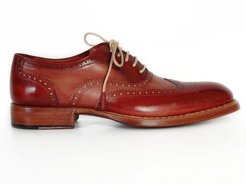 Paul Parkman Men's Bordeaux & Camel Wingtip Oxfords