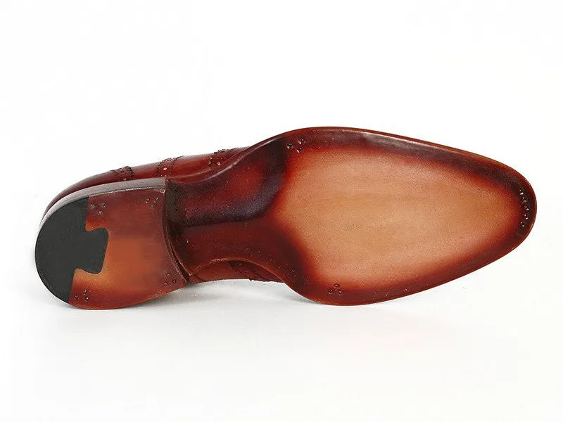 Paul Parkman Men's Bordeaux & Camel Wingtip Oxfords