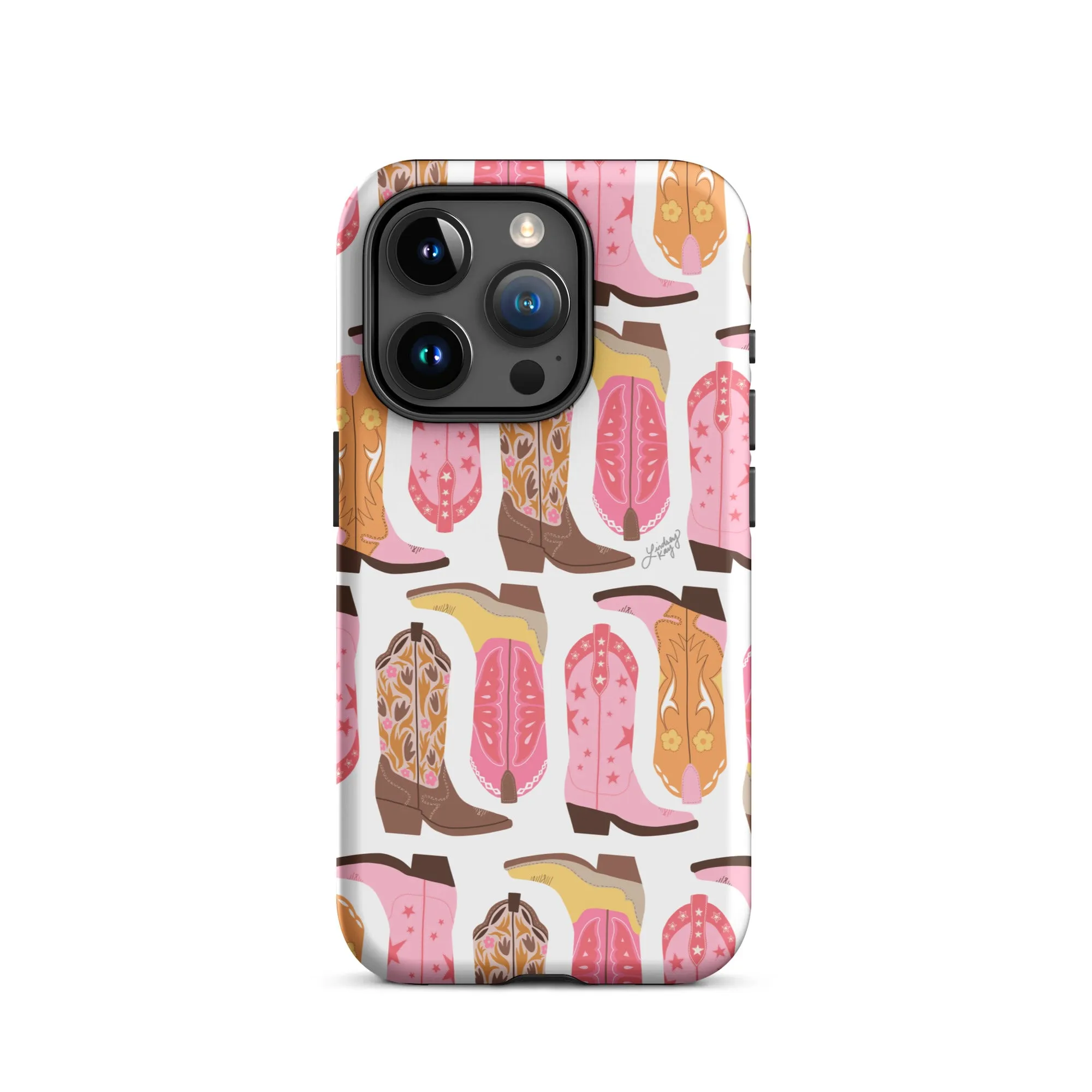 Pink Cowboy Boots Illustration - Tough Case for iPhone®