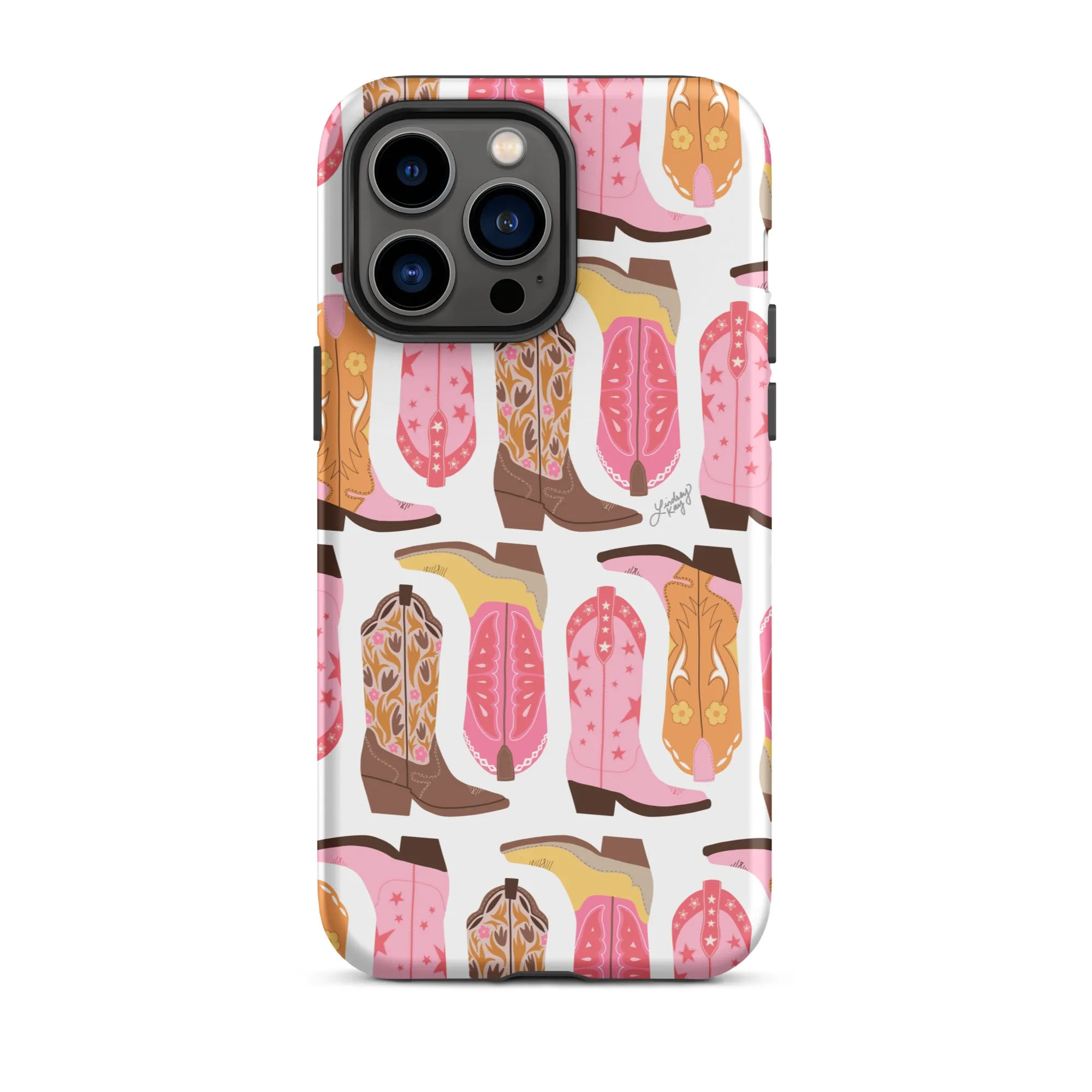Pink Cowboy Boots Illustration - Tough Case for iPhone®