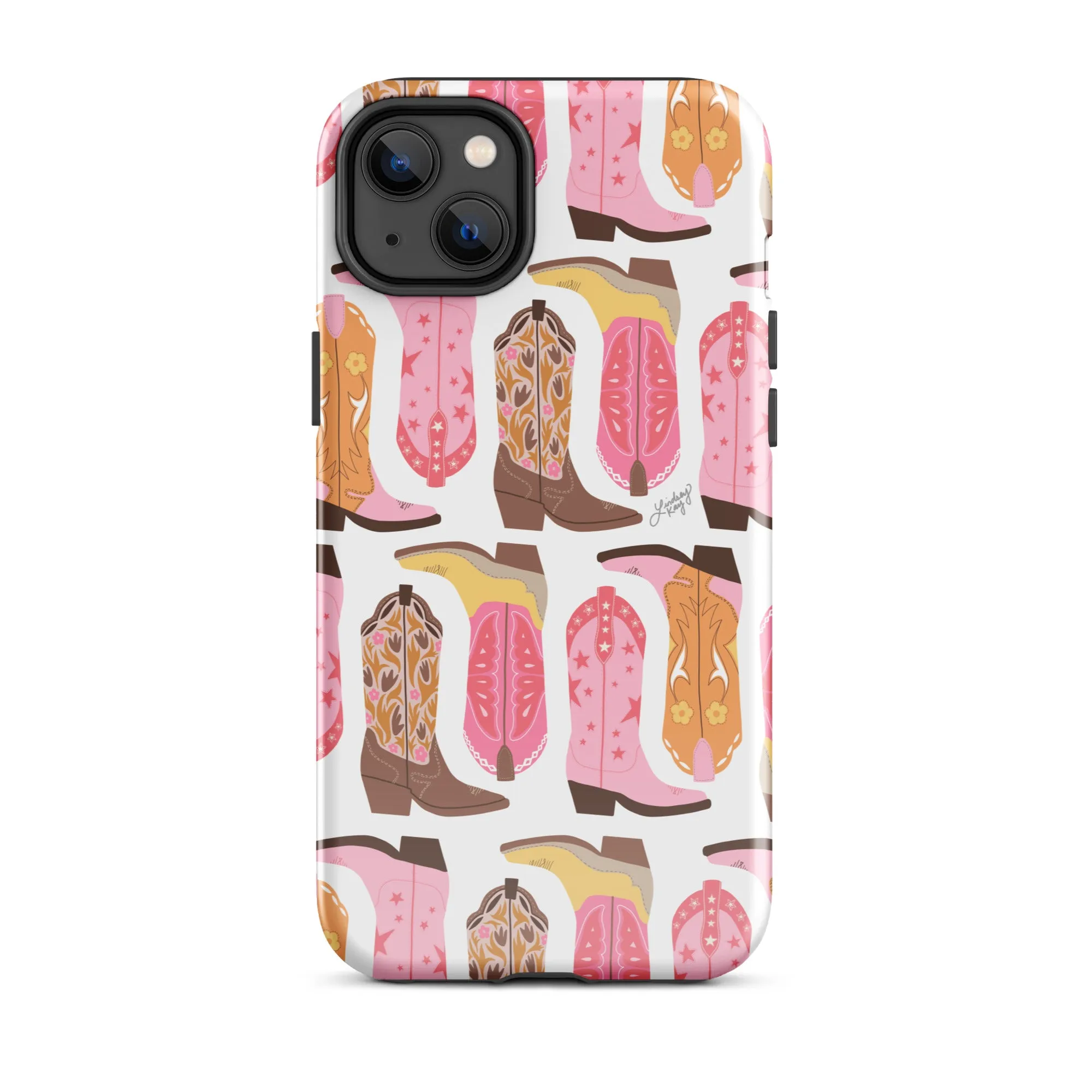 Pink Cowboy Boots Illustration - Tough Case for iPhone®