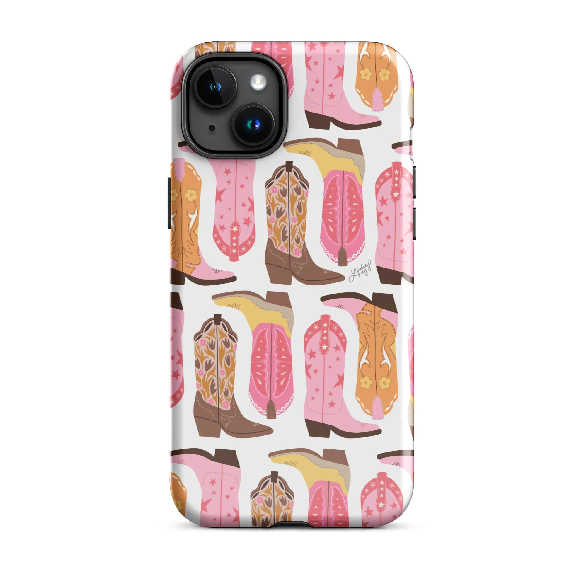 Pink Cowboy Boots Illustration - Tough Case for iPhone®