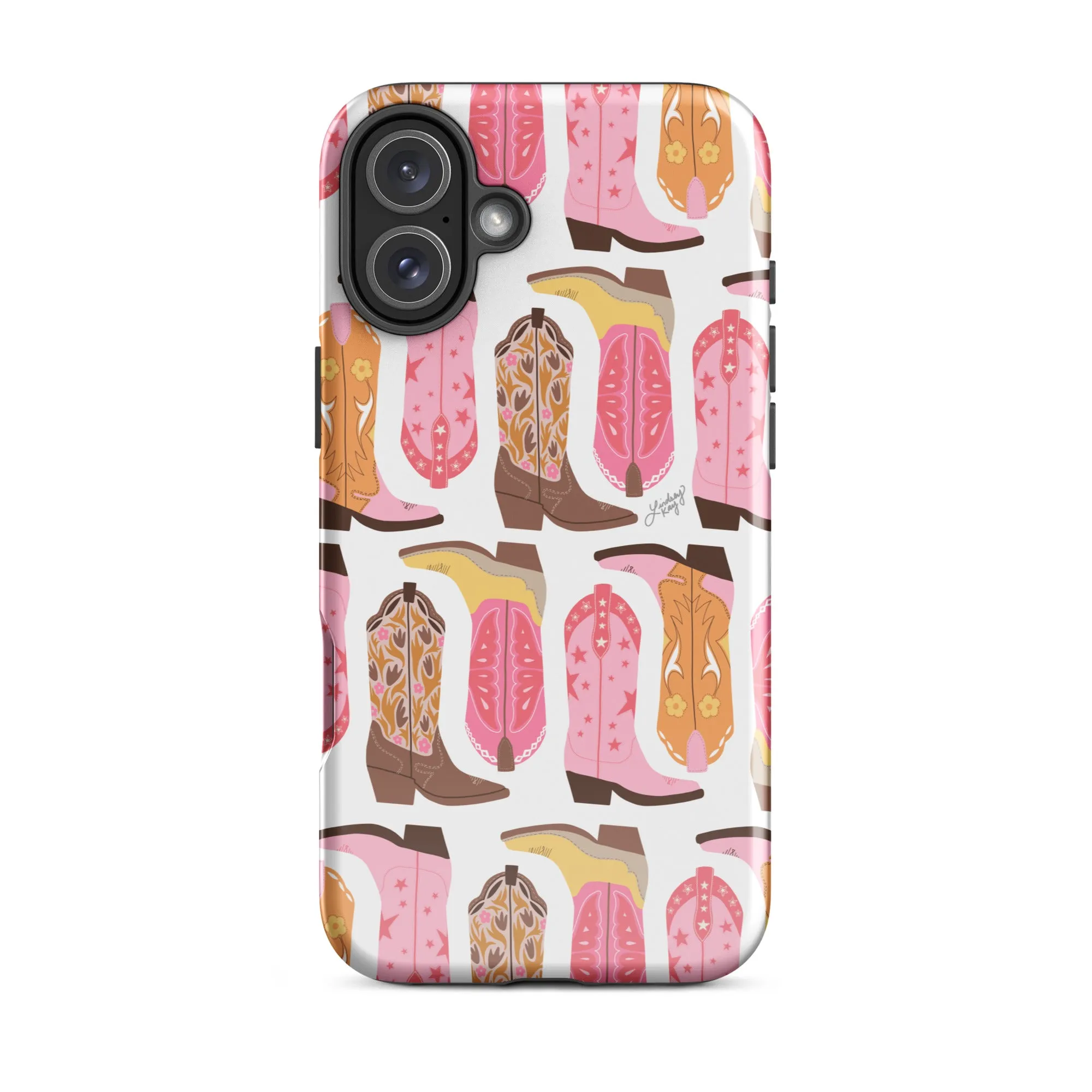 Pink Cowboy Boots Illustration - Tough Case for iPhone®