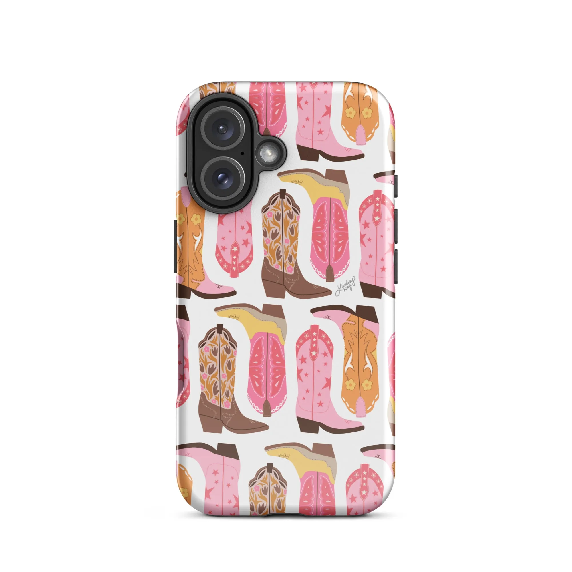 Pink Cowboy Boots Illustration - Tough Case for iPhone®