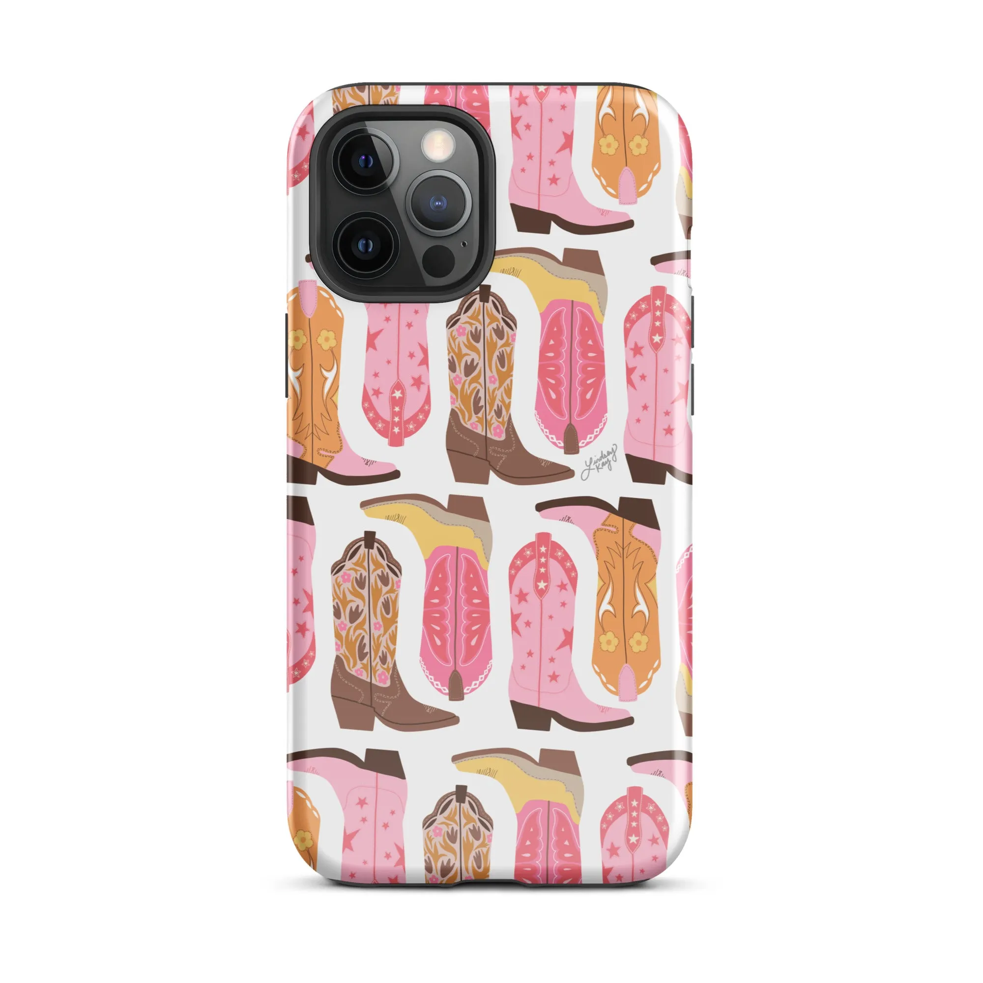 Pink Cowboy Boots Illustration - Tough Case for iPhone®