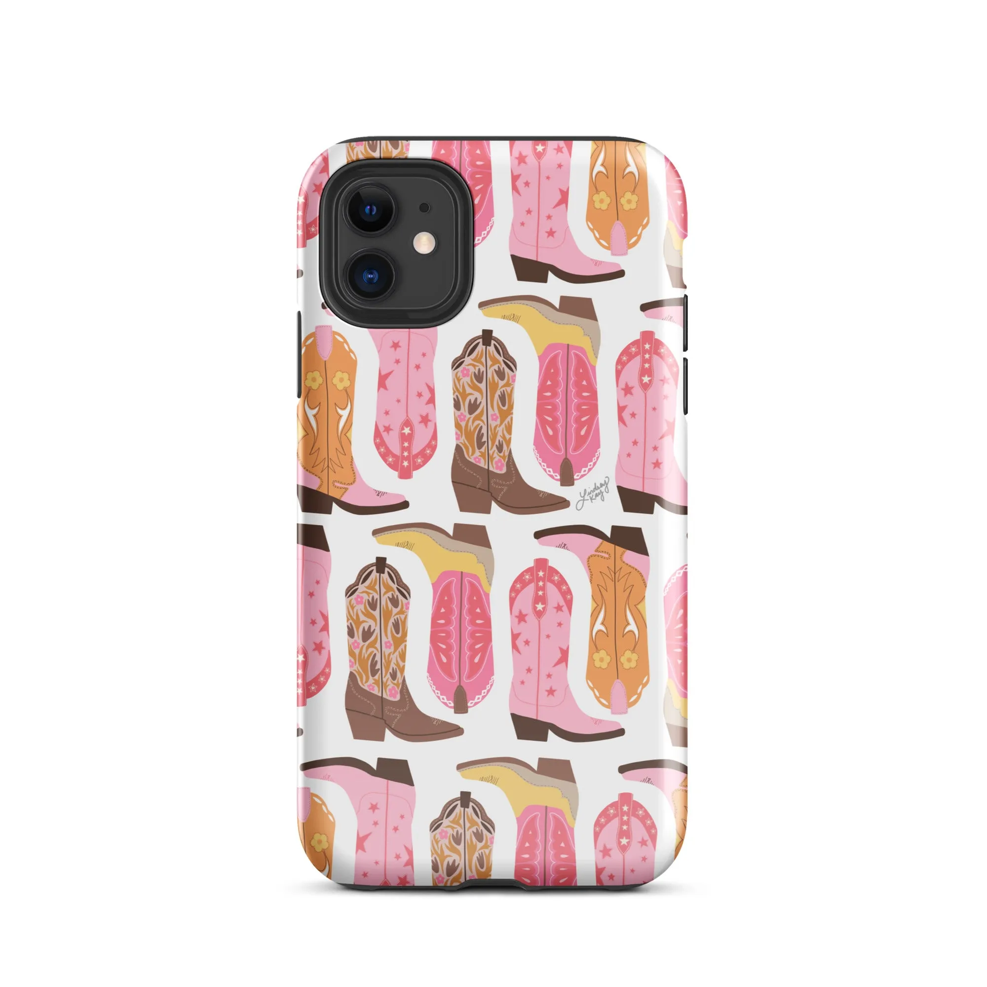 Pink Cowboy Boots Illustration - Tough Case for iPhone®