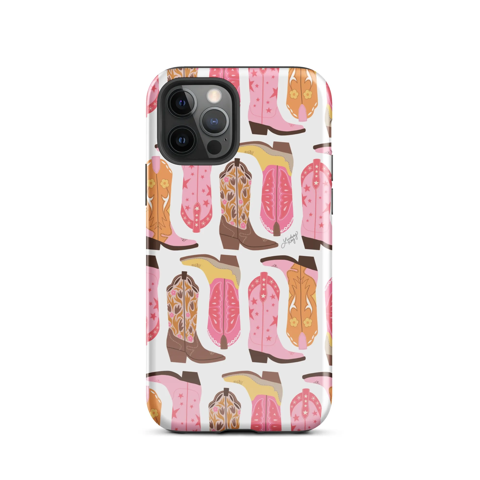 Pink Cowboy Boots Illustration - Tough Case for iPhone®