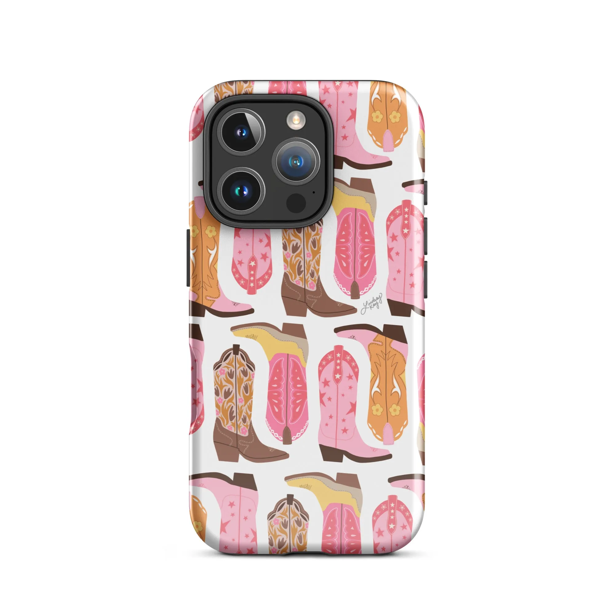 Pink Cowboy Boots Illustration - Tough Case for iPhone®