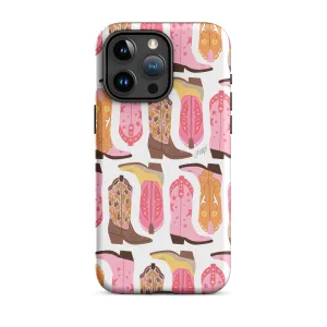 Pink Cowboy Boots Illustration - Tough Case for iPhone®