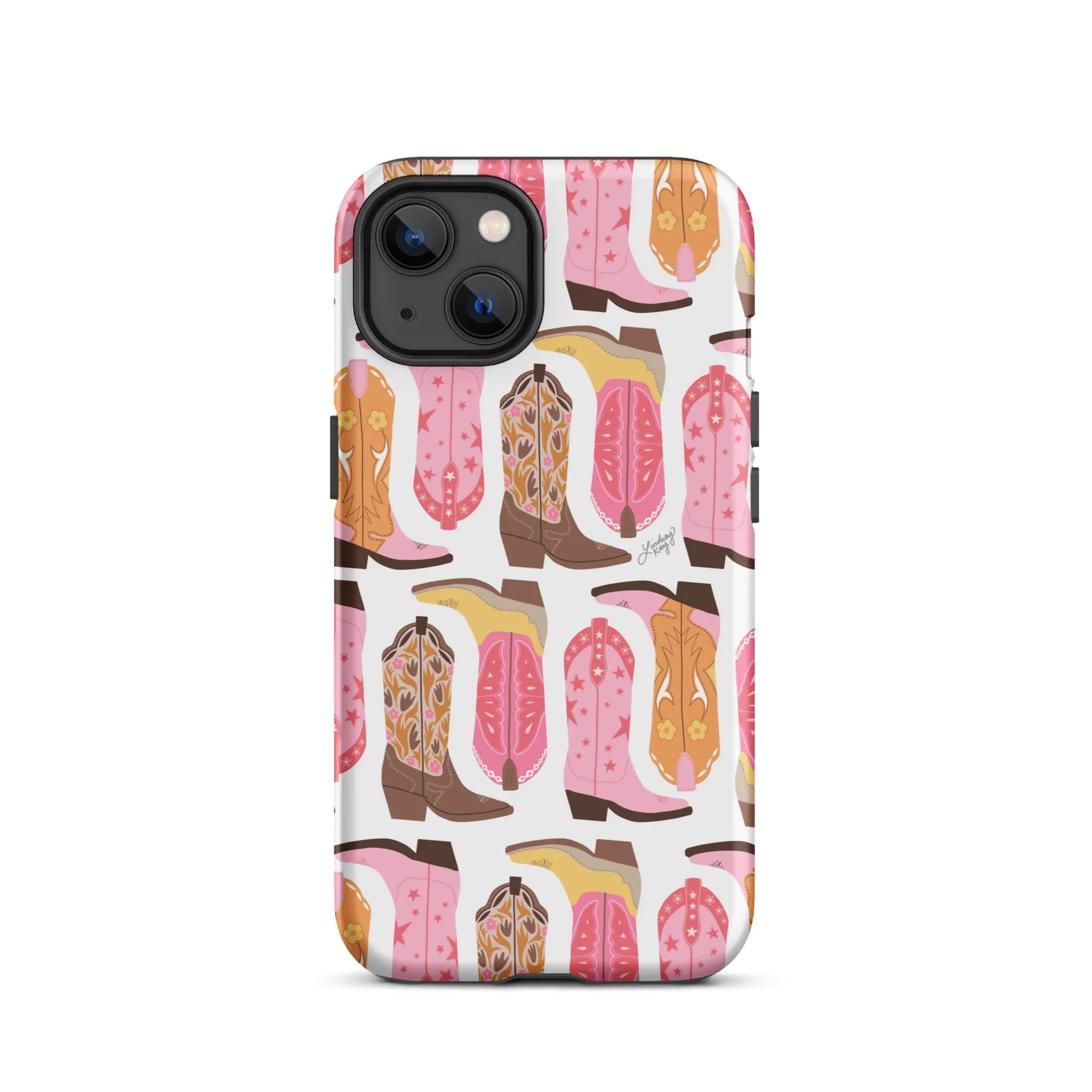 Pink Cowboy Boots Illustration - Tough Case for iPhone®