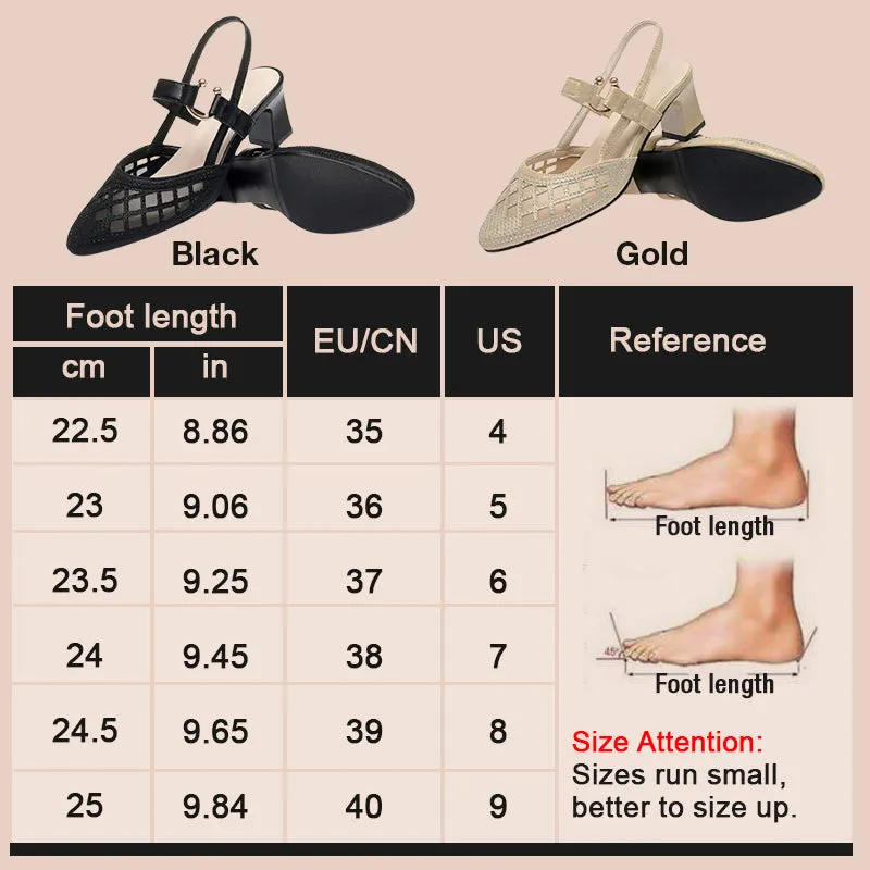 Pointed toe ankle strap rhinestone sandals