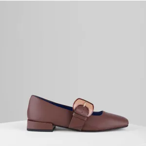 Rebecca Flat Mary Jane in Bruciato