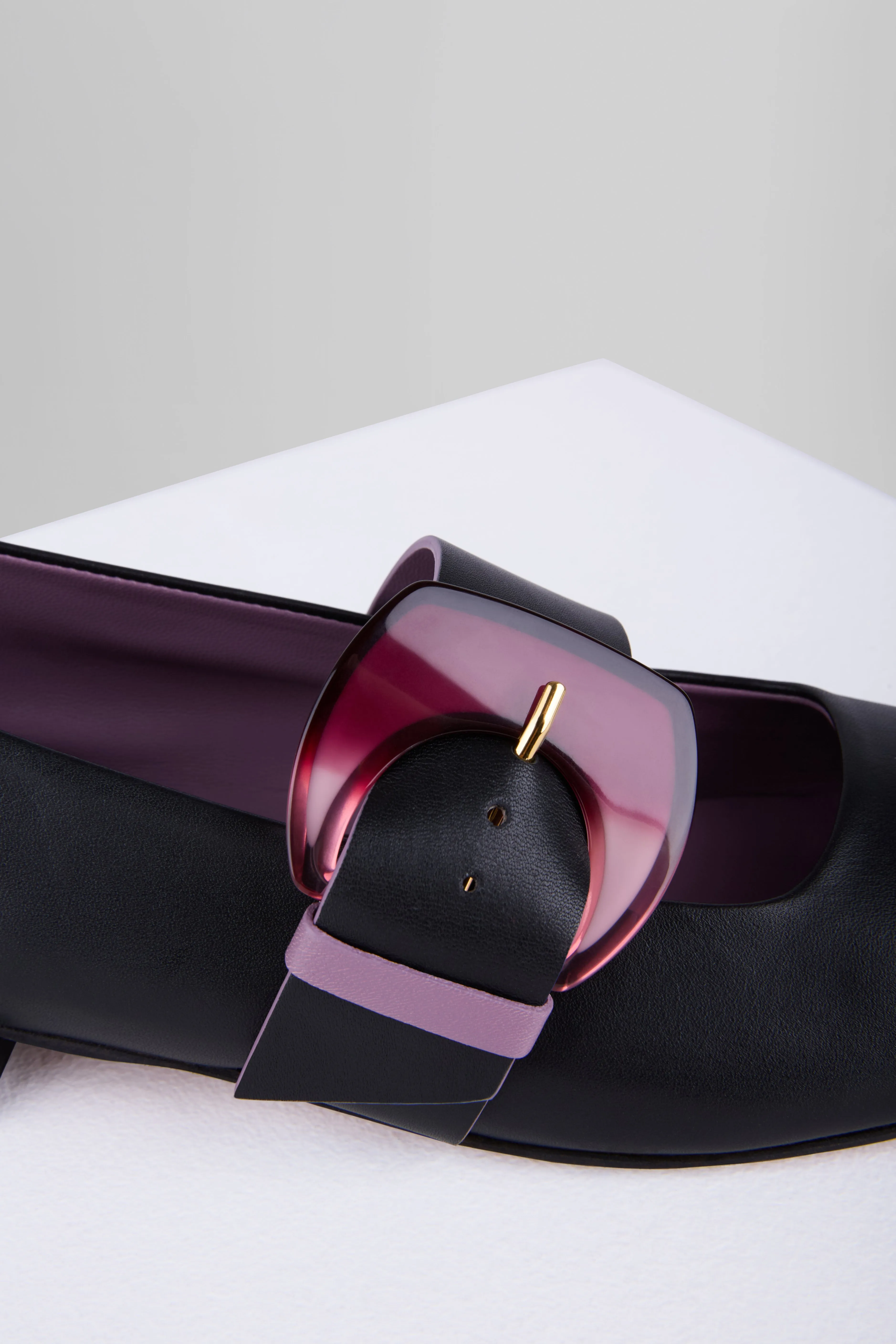 Rebecca Flat Mary Jane in Nero