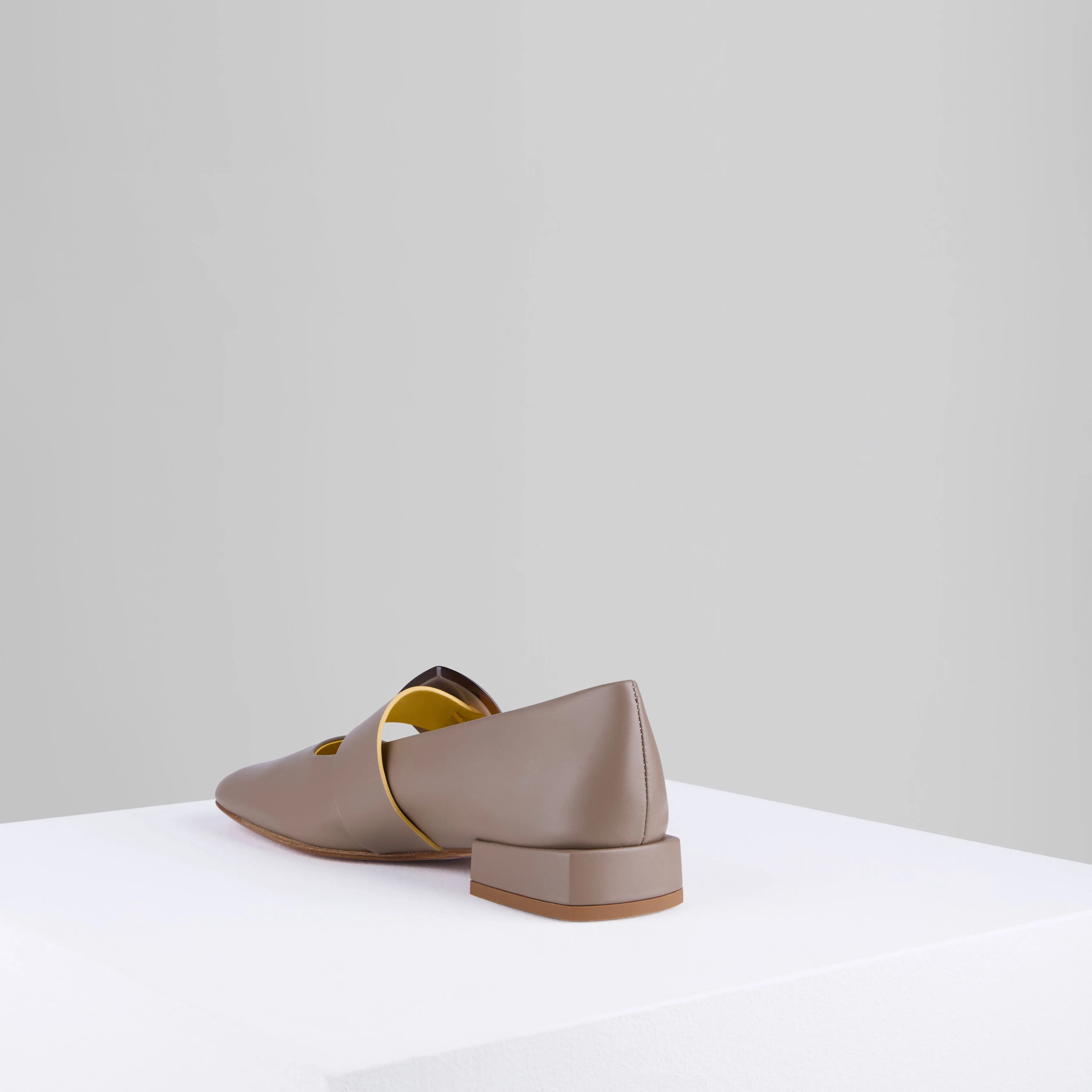 Rebecca Flat Mary Jane in Taupe