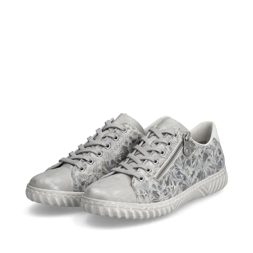 Rieker Trainer N0900-90 SILVER Print Sneakers
