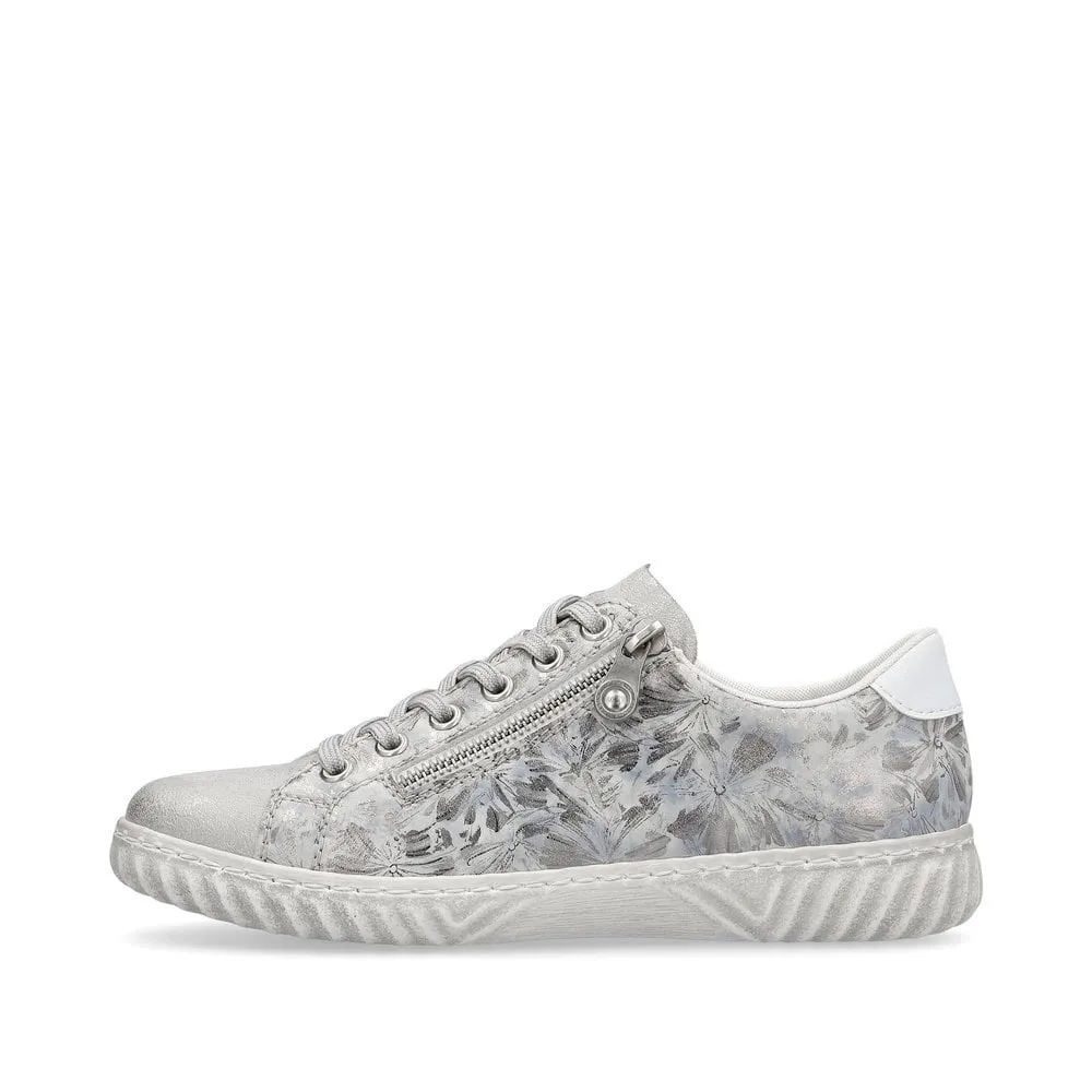 Rieker Trainer N0900-90 SILVER Print Sneakers
