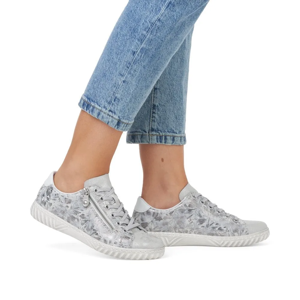 Rieker Trainer N0900-90 SILVER Print Sneakers