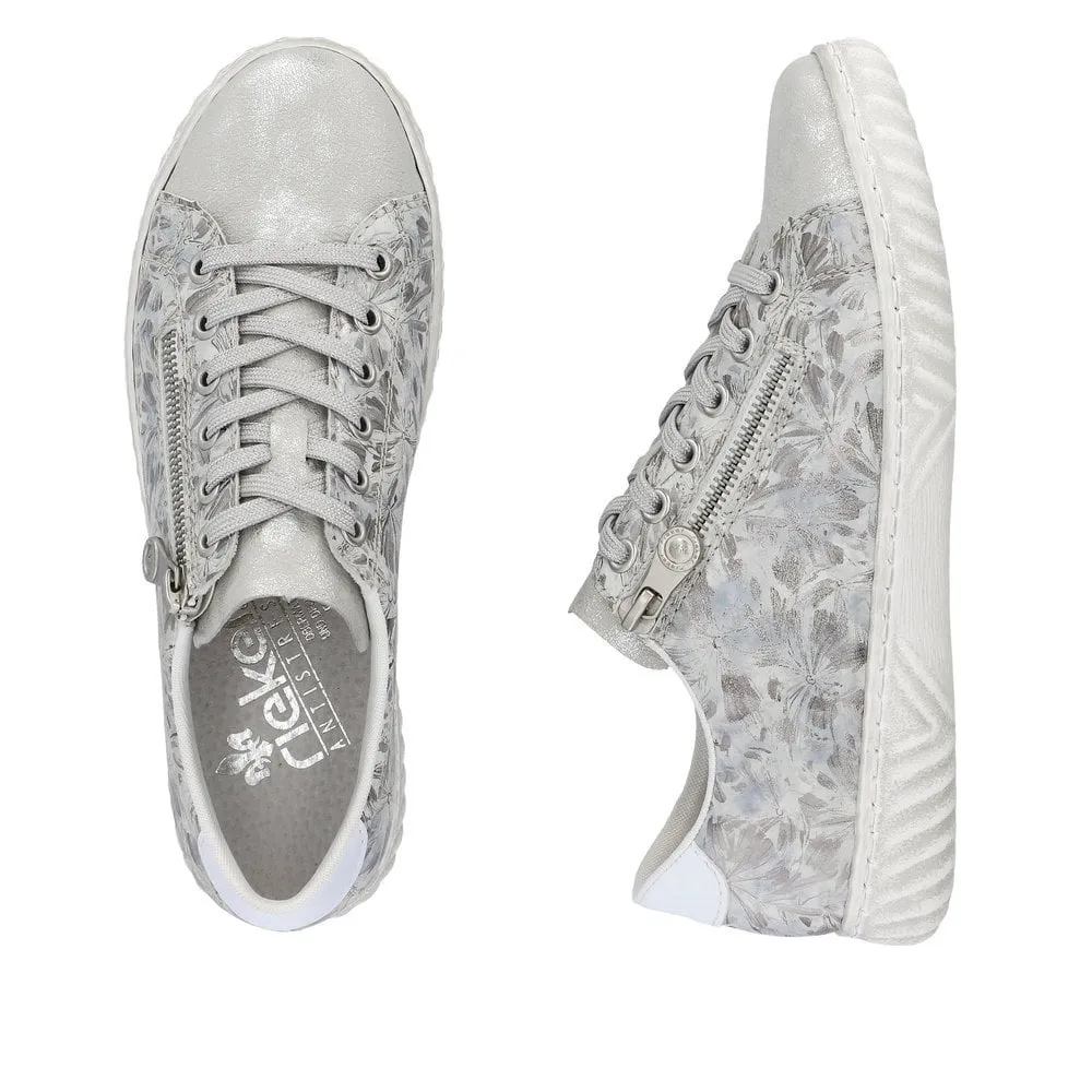 Rieker Trainer N0900-90 SILVER Print Sneakers