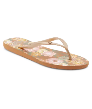 Roxy Bermuda Print Sandal-Citrus/Gold