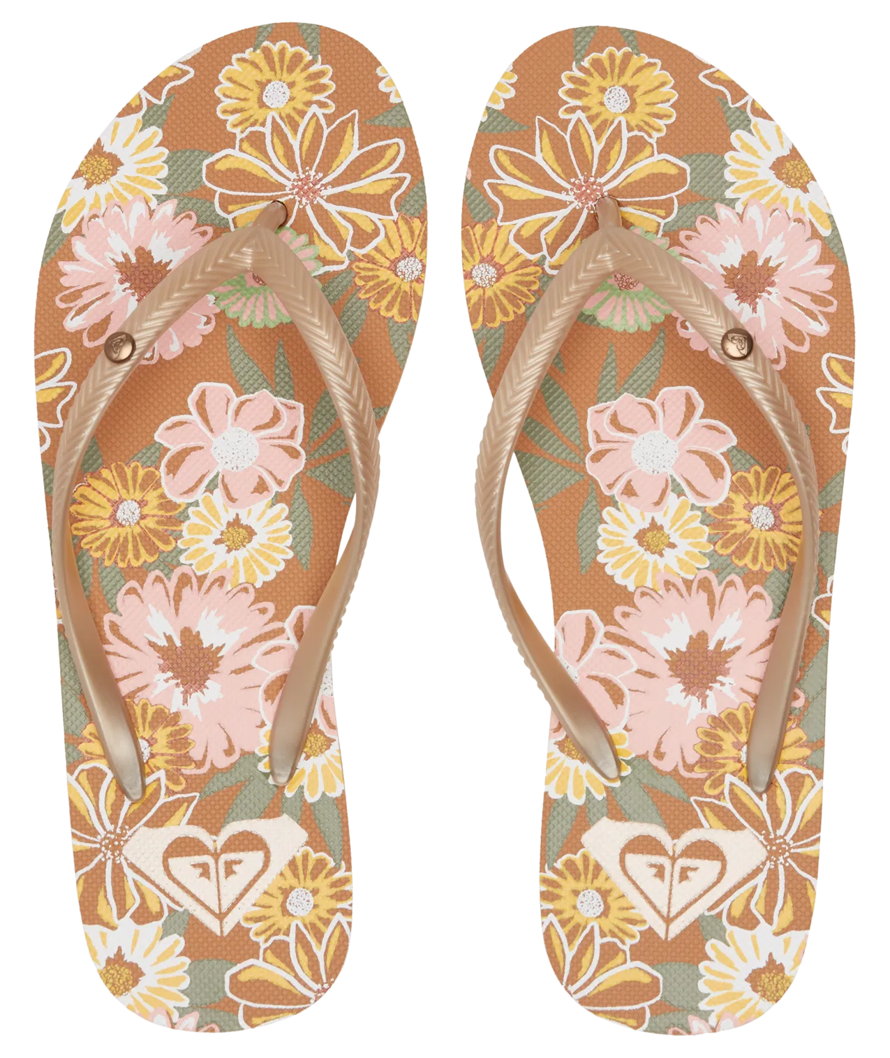 Roxy Bermuda Print Sandal-Citrus/Gold