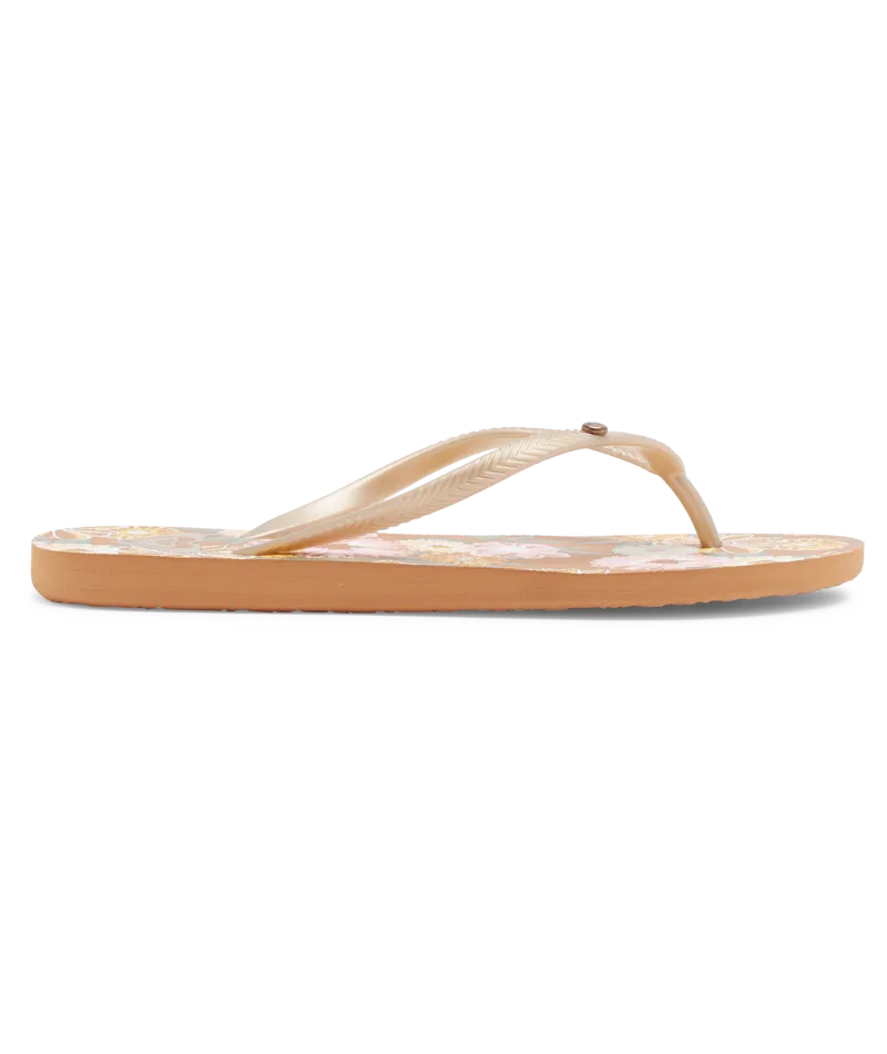 Roxy Bermuda Print Sandal-Citrus/Gold