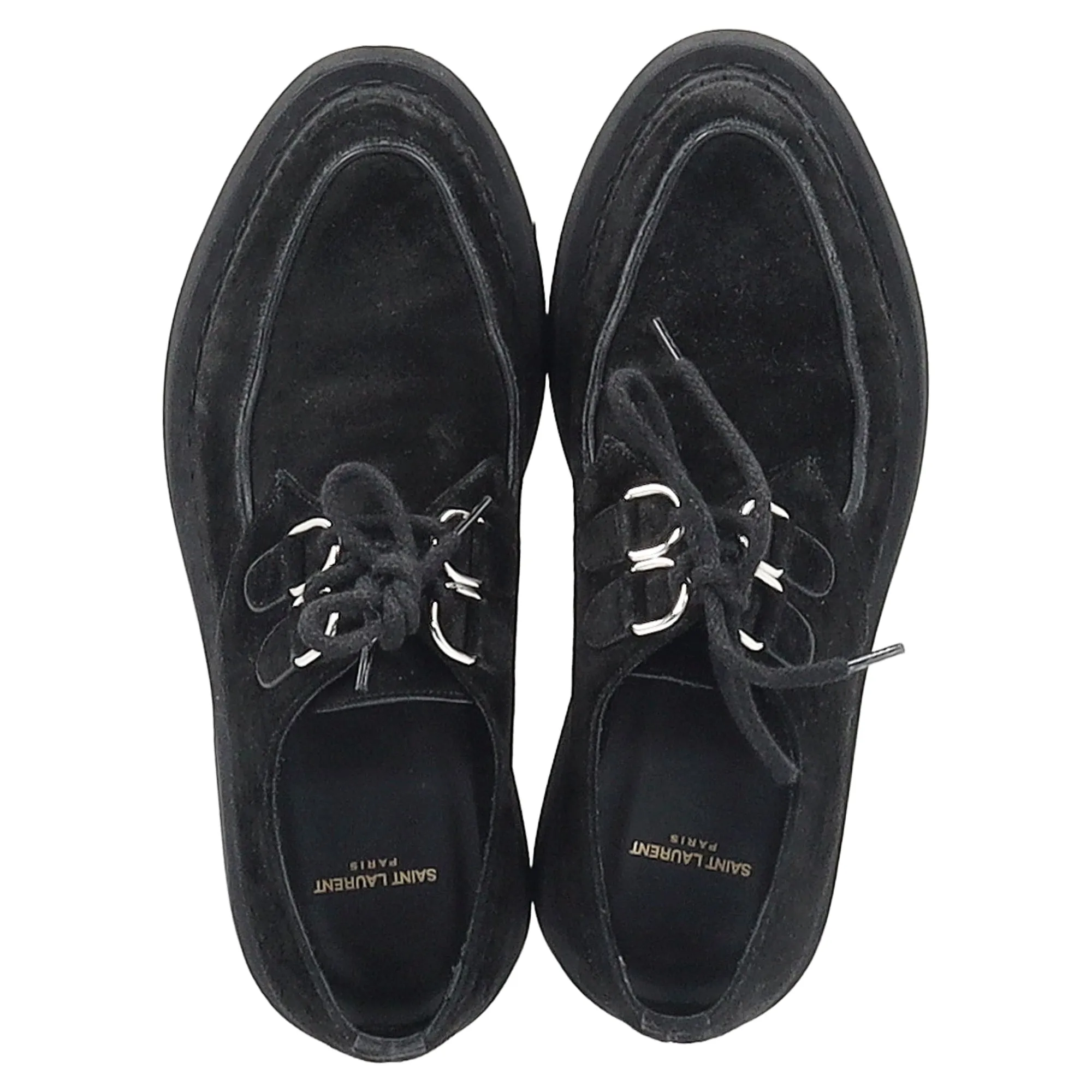 Saint Laurent Teddy Derby shoes in Black Suede