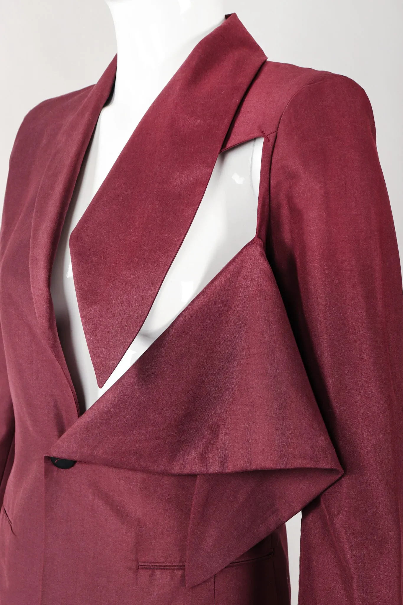 Slashed Cutout Tie Jacket