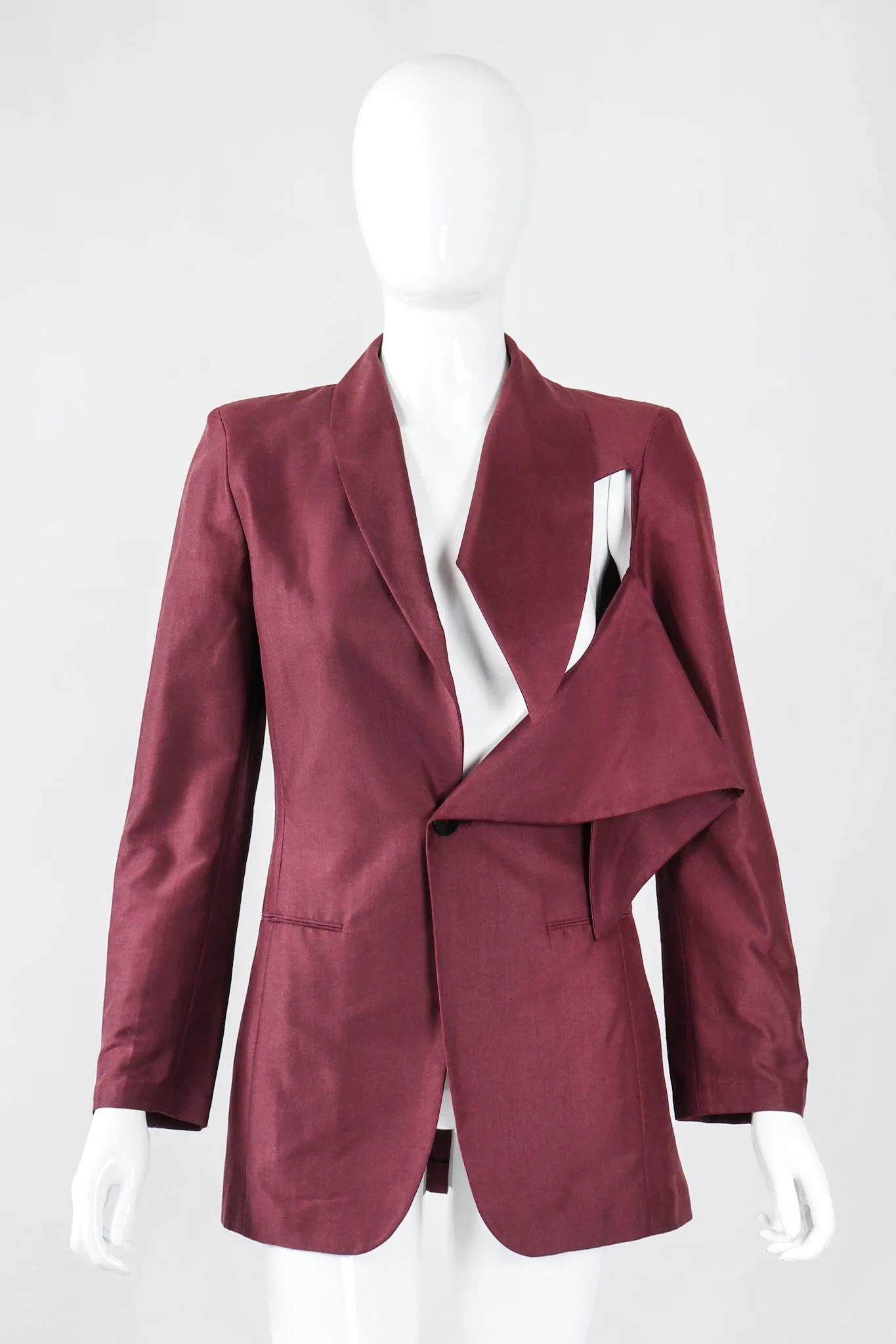 Slashed Cutout Tie Jacket
