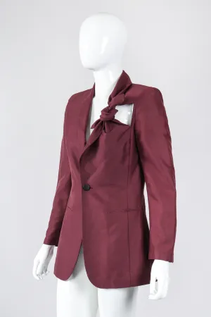 Slashed Cutout Tie Jacket