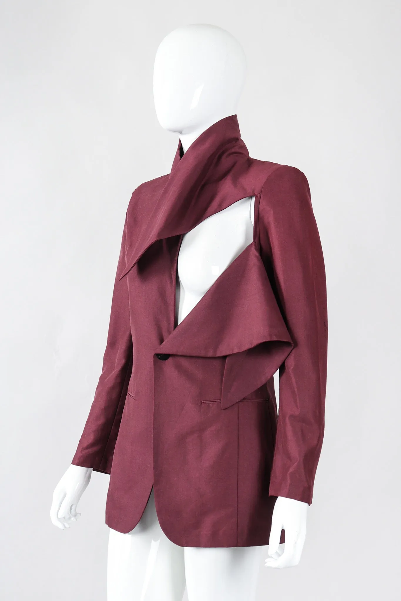 Slashed Cutout Tie Jacket