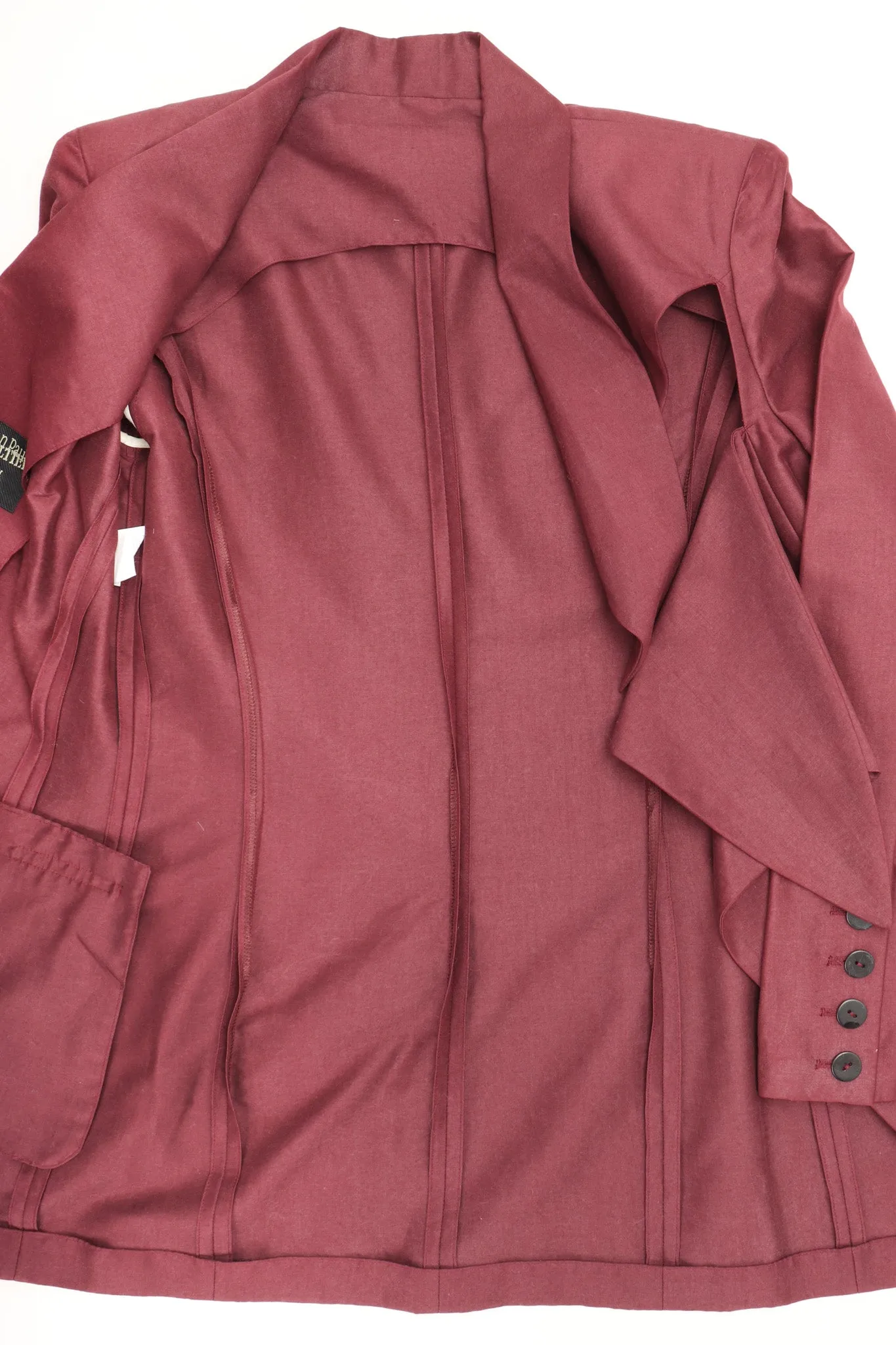 Slashed Cutout Tie Jacket