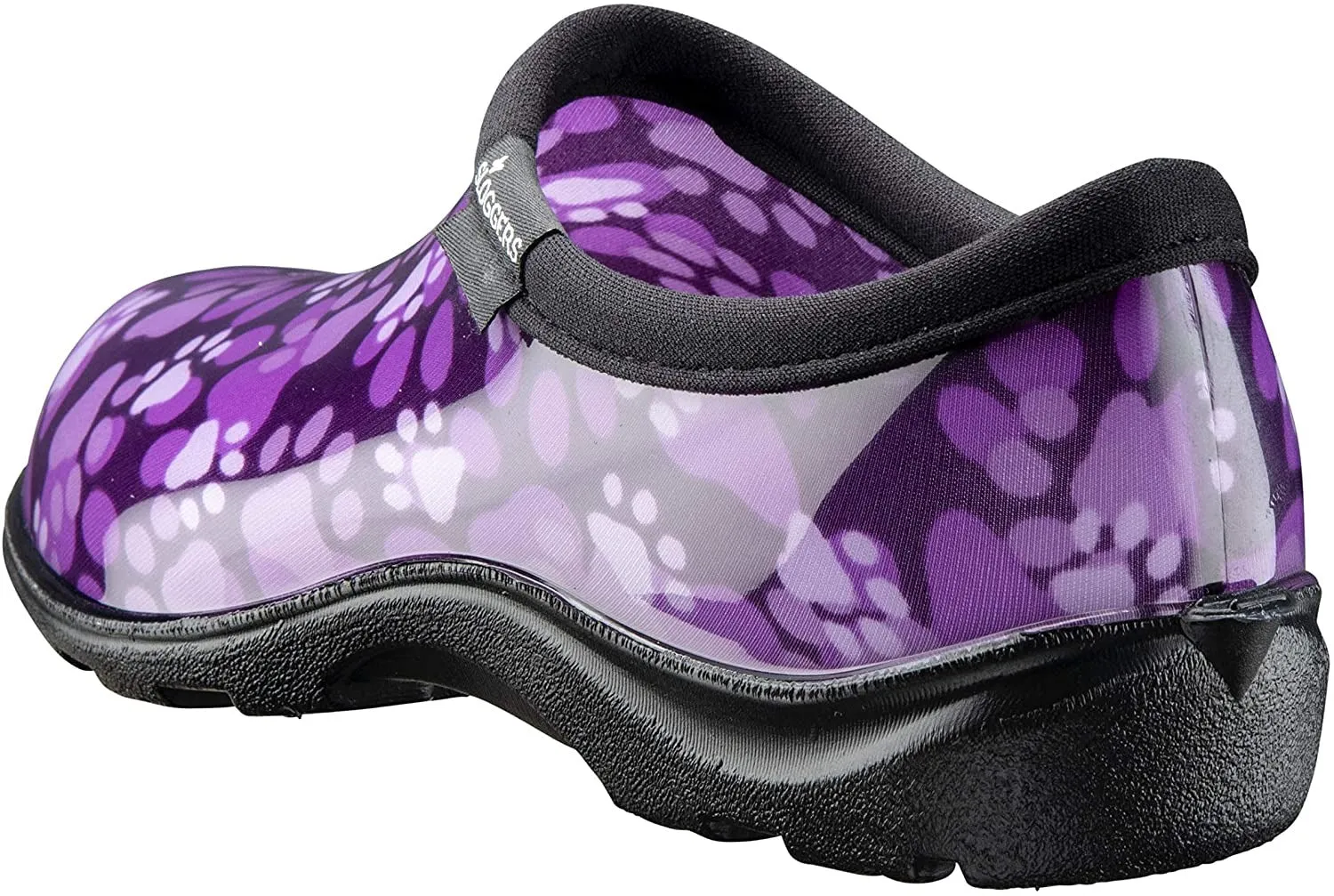Sloggers Women's Waterproof Rain and Garden Shoe with Comfort Insole, Purple Paw Print, Size 8, Style 5114QP08