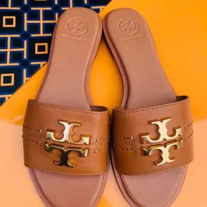 TB CASUAL SLIDES - BROWN