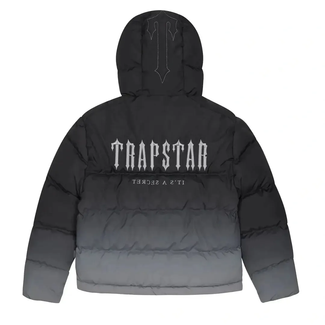 Trapstar Decoded Hooded Puffer Jacket 2.0 - Black Gradient