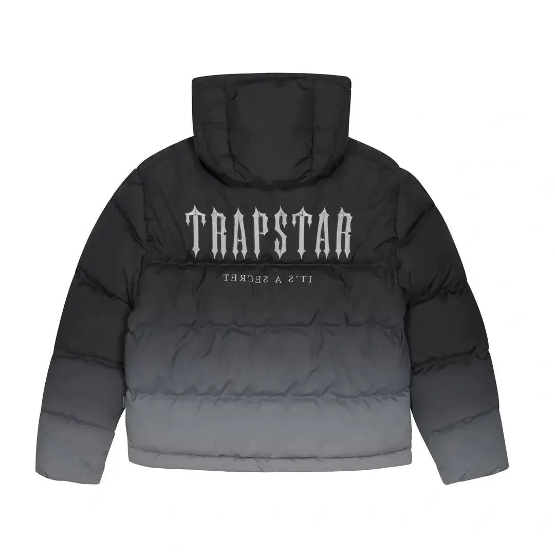 Trapstar Decoded Hooded Puffer Jacket 2.0 - Black Gradient