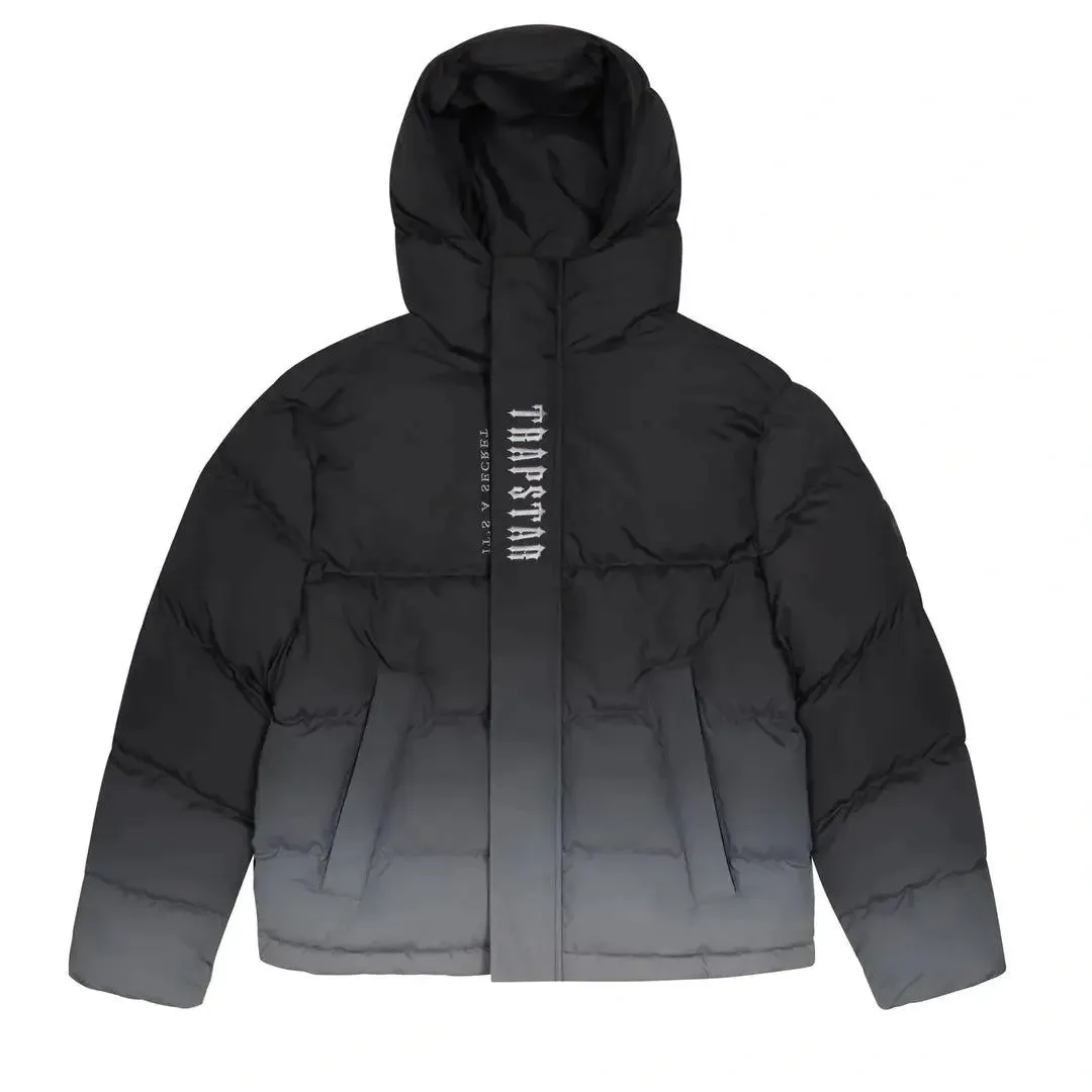 Trapstar Decoded Hooded Puffer Jacket 2.0 - Black Gradient