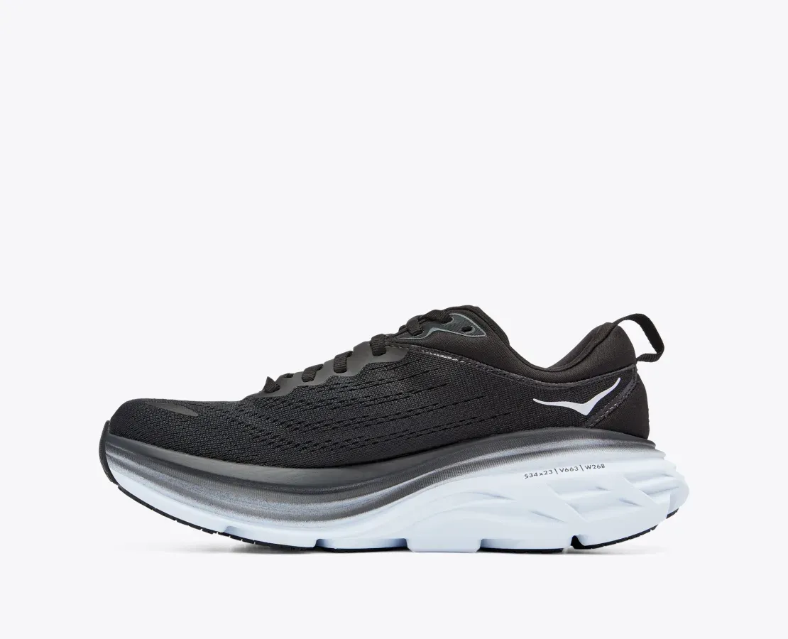 WOMEN'S BONDI 8 - WIDE D - BWHT BLACK/WHITE