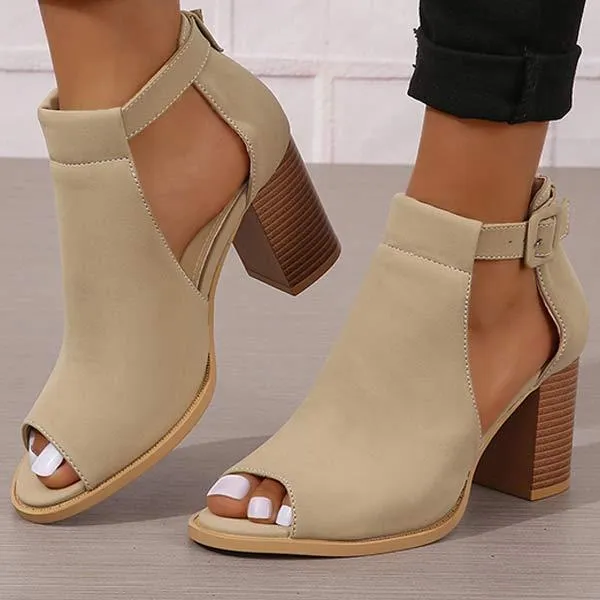 Women's Chunky Heel High-Heeled Sandals 13314912C