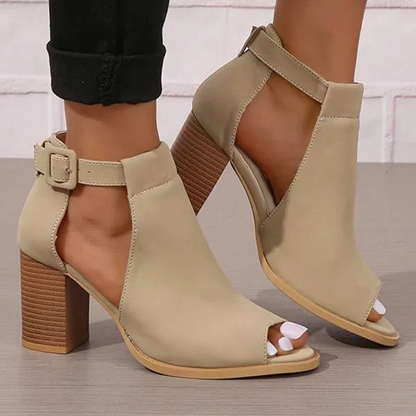 Women's Chunky Heel High-Heeled Sandals 13314912C