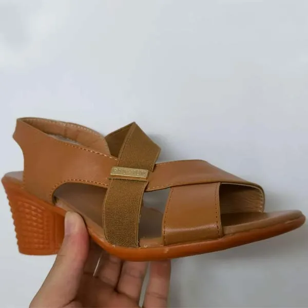 Women's Fashion Fish Mouth Chunky Heel Sandals 65188501C